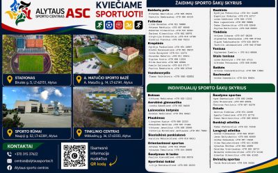 ASC kviečiame sportuoti